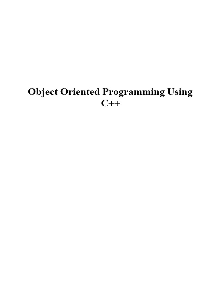 C++ Notes | PDF