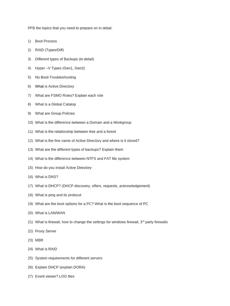 Topics That You Need To Prepare On in Detail | PDF