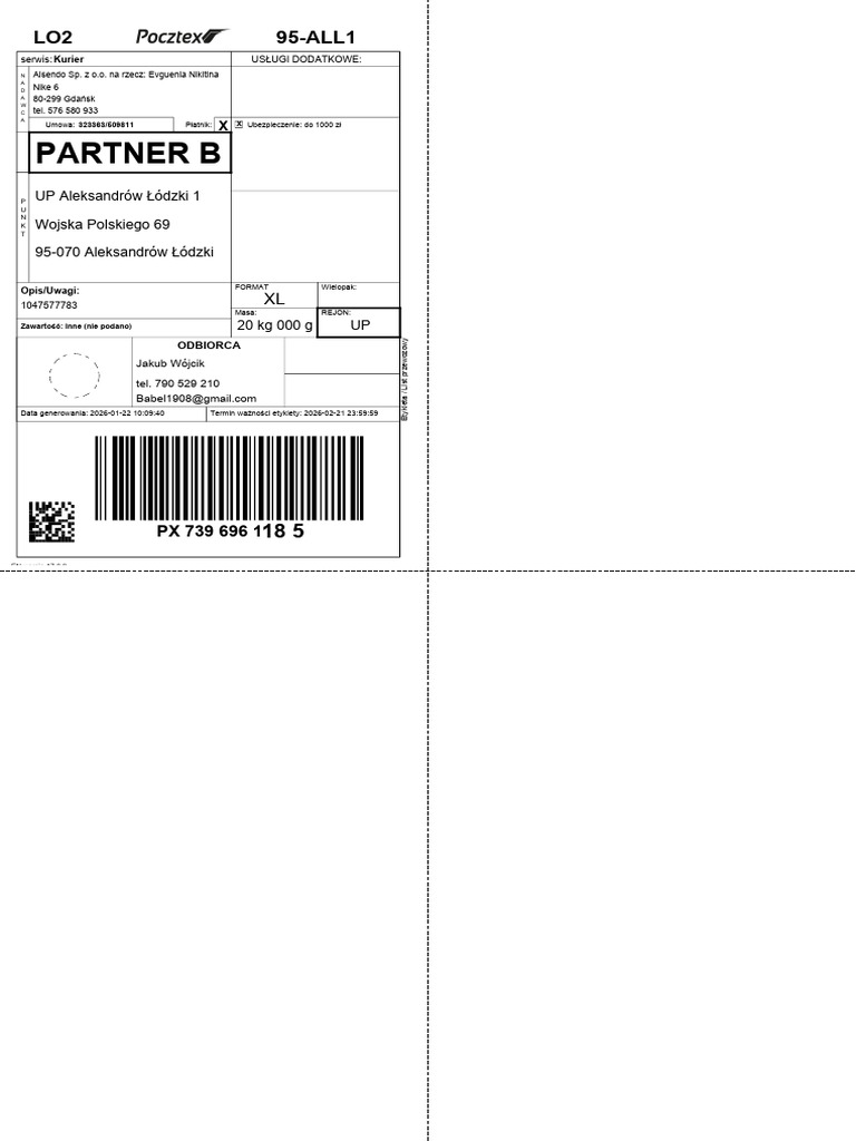 Partner B: LO2 95-ALL1 | PDF
