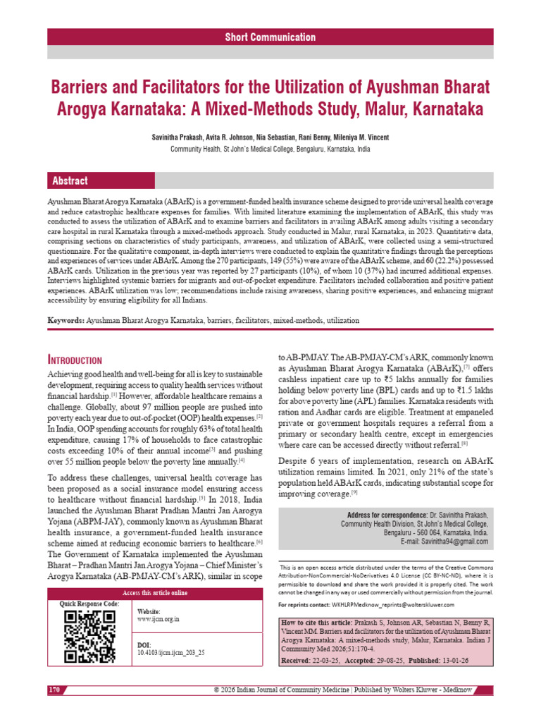 Barriers and Facilitators For The Utilization Of.27 | PDF | Health Care ...