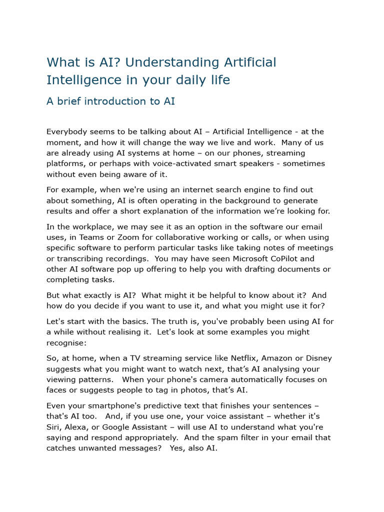 A Brief Introduction To AI Transcription | PDF | Artificial ...