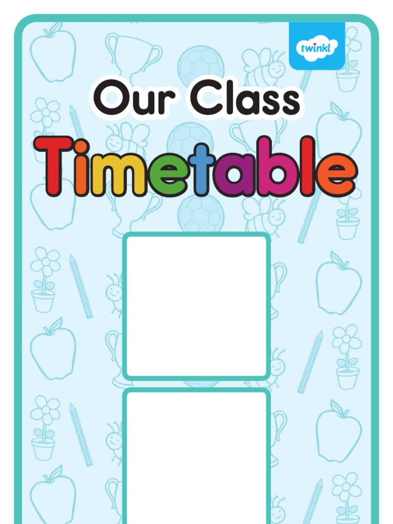 Vertical Visual Timetable Banner | PDF