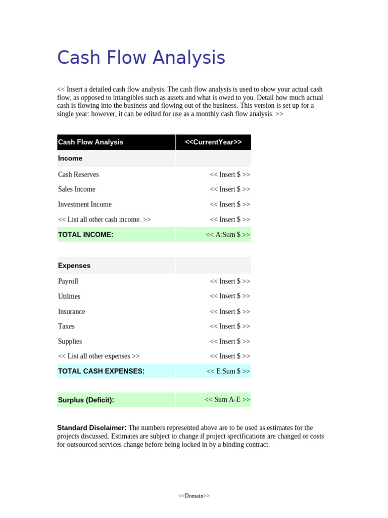 Cashflow 1 | PDF