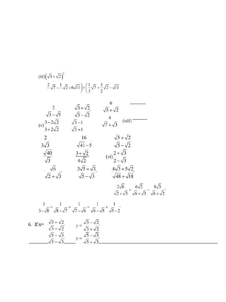 Class 9 Maths Worksheet No-1 | PDF