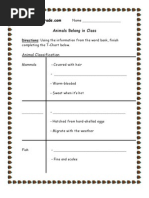 Download 3rd Grade  Animal Classification Worksheet by Totally3rdGrade SN10042306 doc pdf