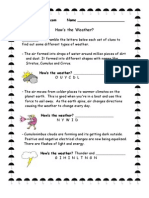 3rd Grade - Weather Worksheet
