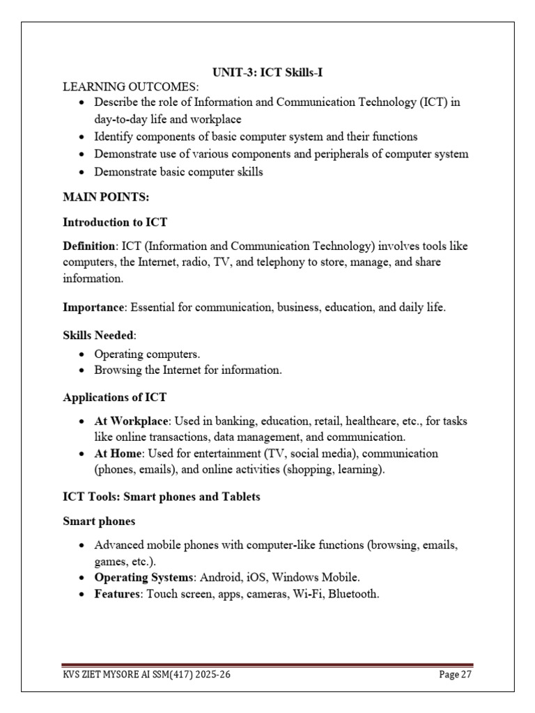ICT Skills I Class IX | PDF | Random Access Memory | Mobile App
