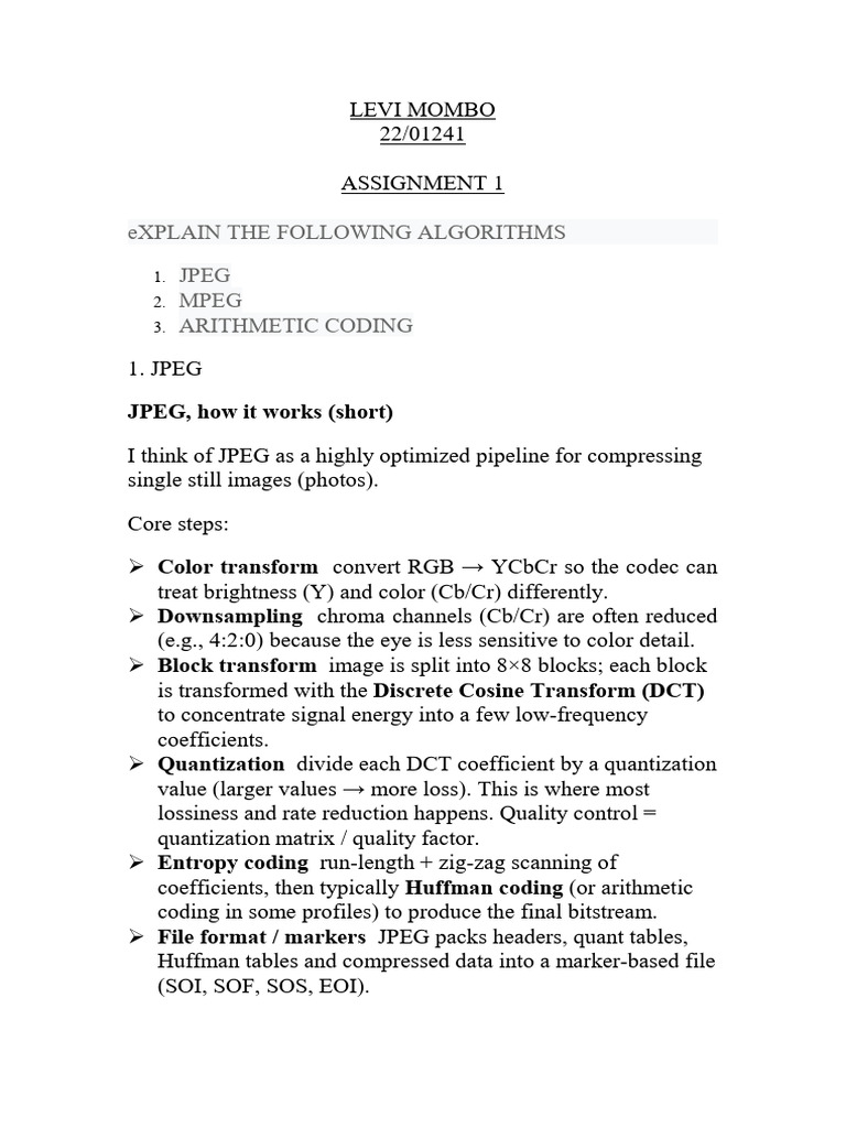 Assignment 1 DMS | PDF | Data Compression | Algorithms