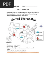 3rd Grade - How To Read A Map Worksheet