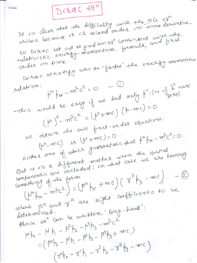 Dirac 01 | PDF