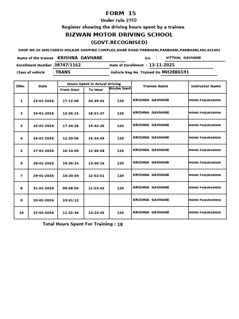 Form 15 Report | PDF