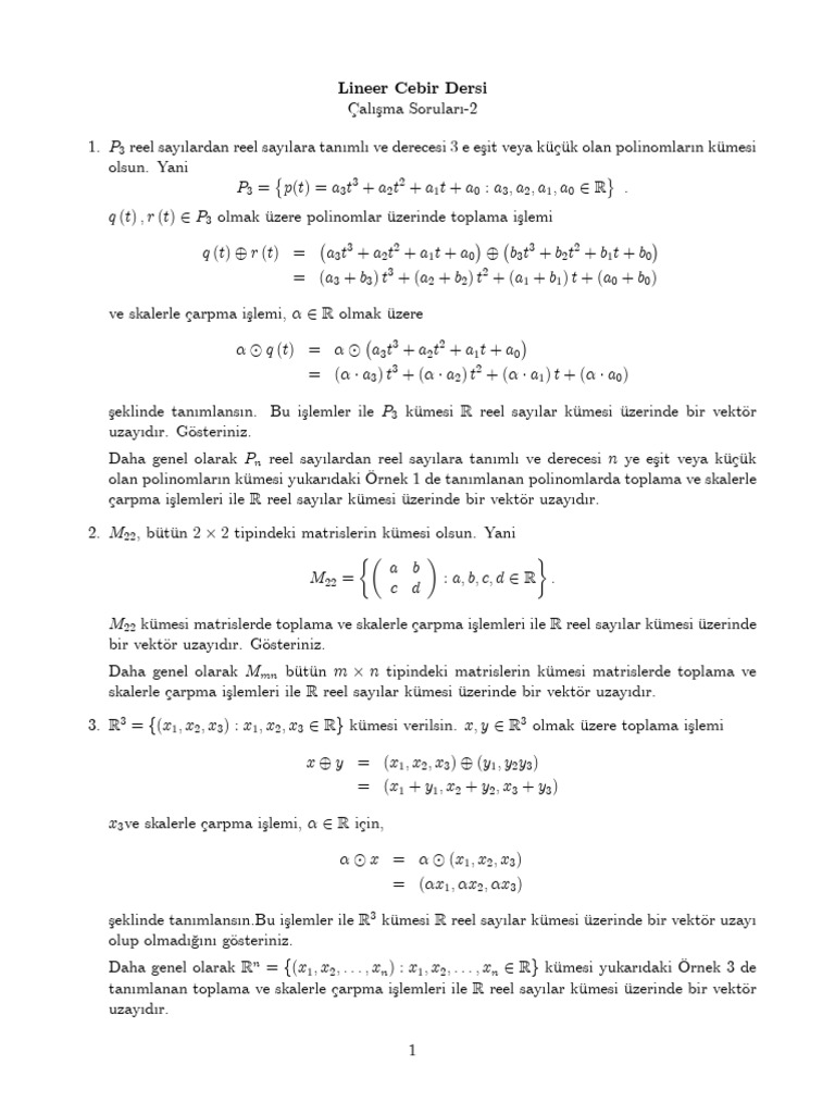 Lineer Cebir Soru 24 | PDF