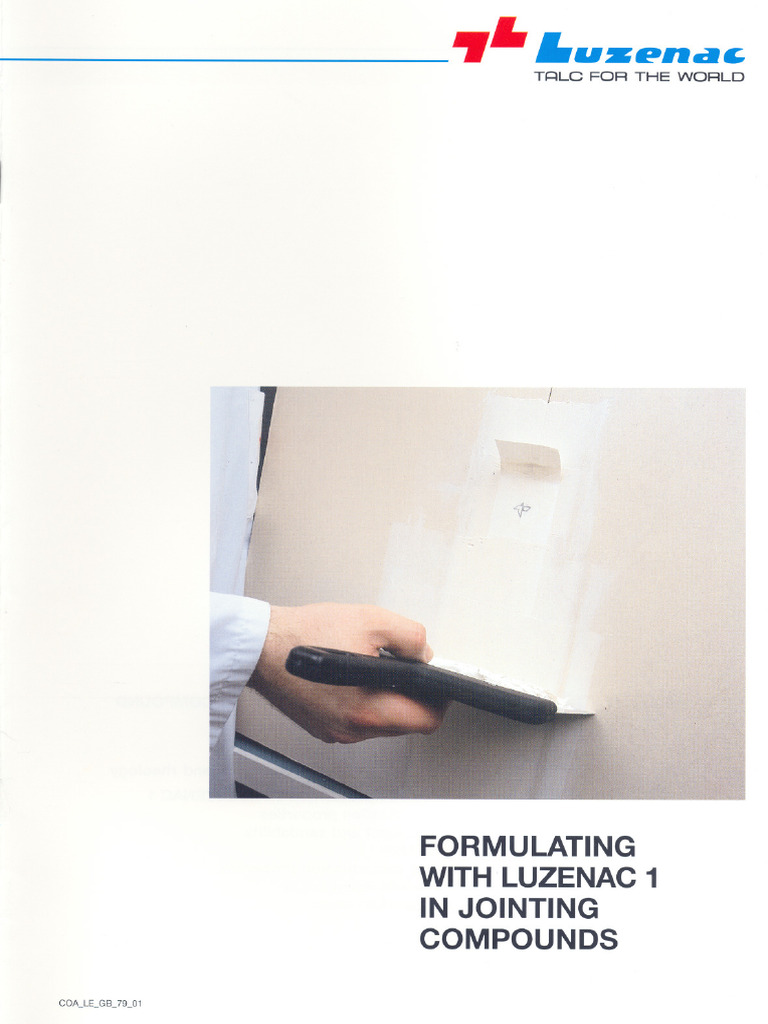 Formulating With Luzenac 1 in Jointing Compounds | PDF | Mechanical ...