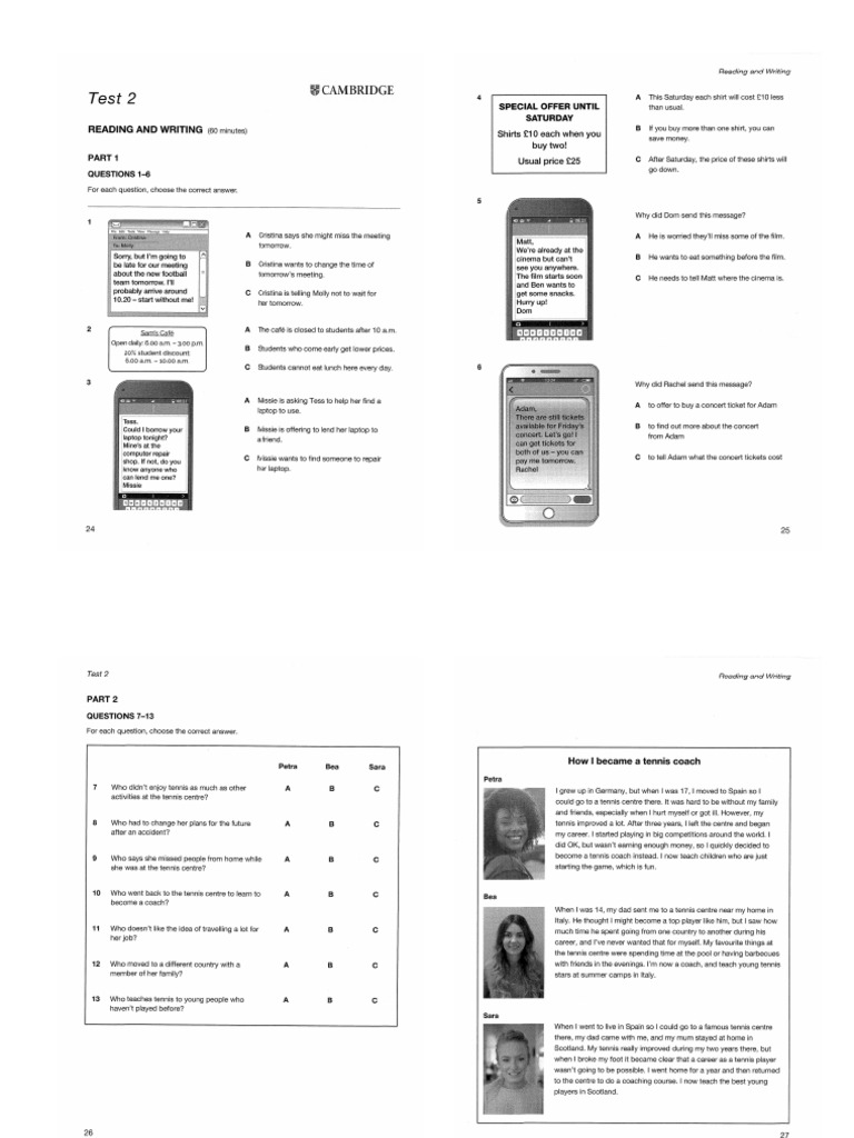 KET Test 2 | PDF