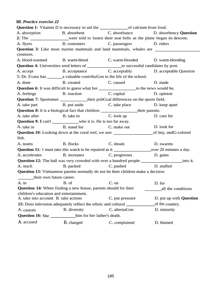 Practice Exercise 22 | PDF