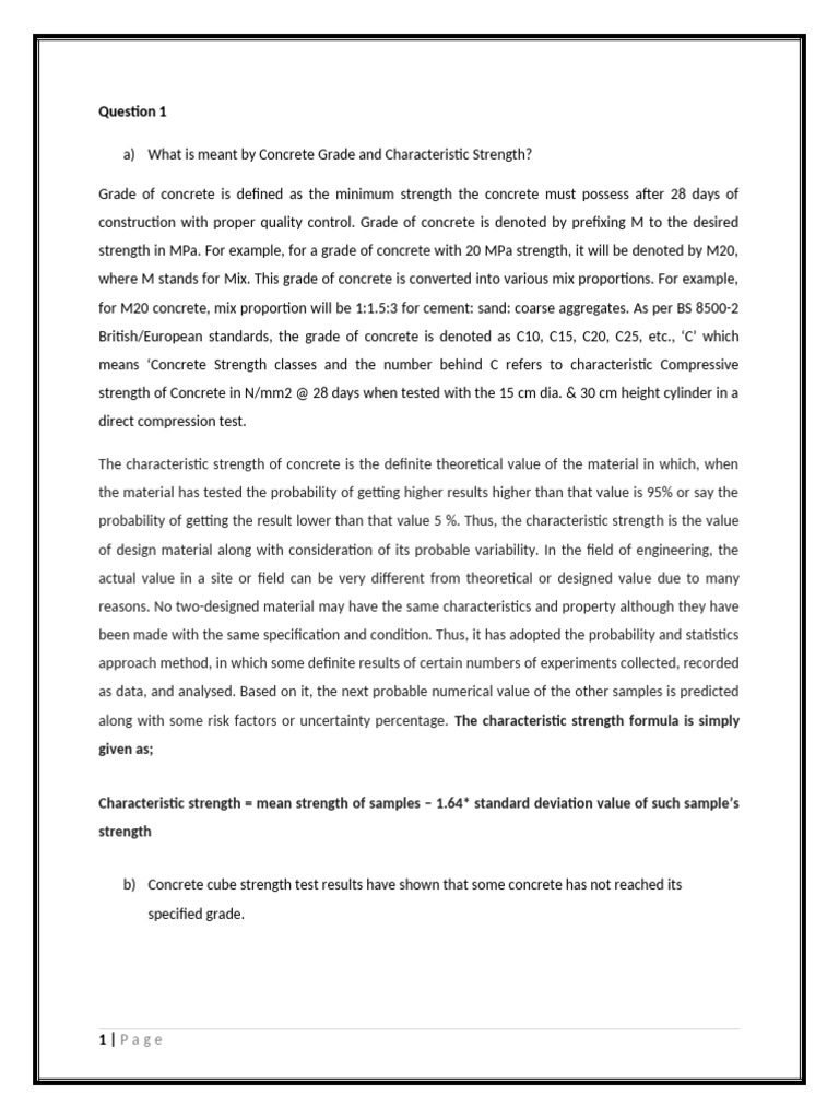 Principles of Civil Eng. Assignment 2 | PDF | Cement | Concrete
