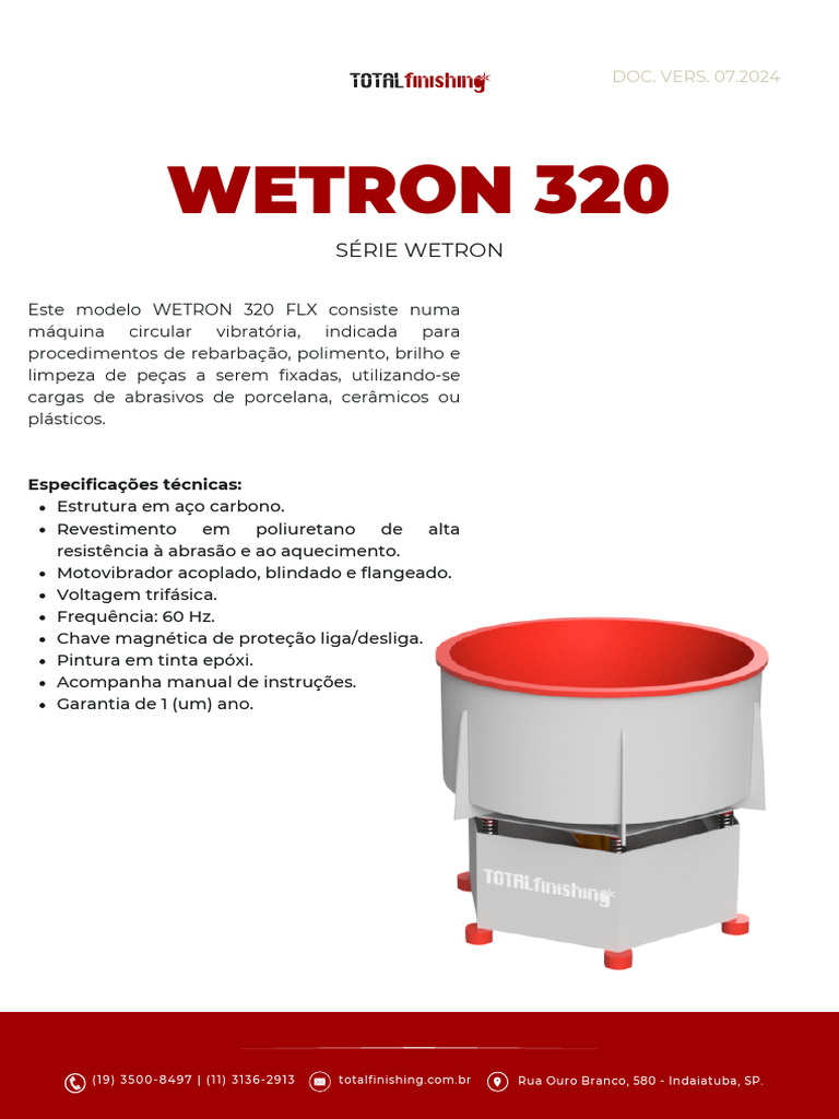 Wetron 320 Série Wetron 07.2024 | PDF