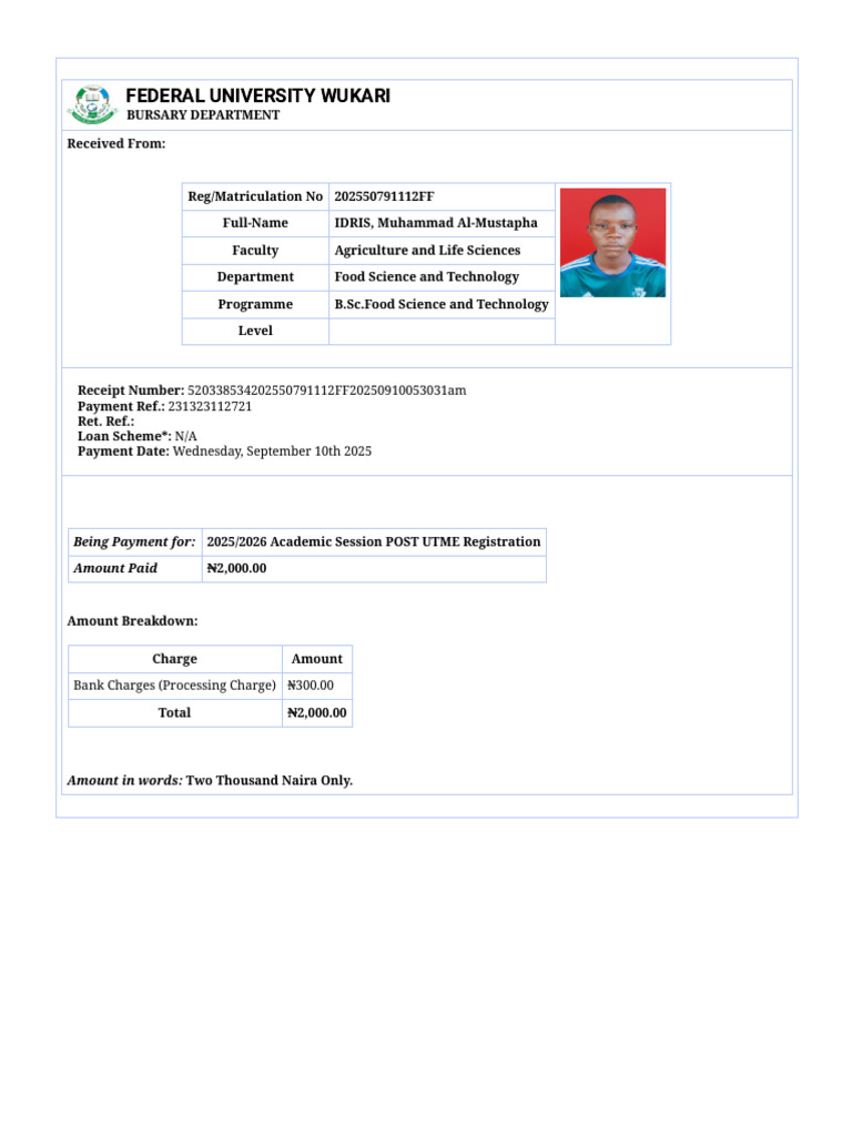 FUW Acceptance | PDF
