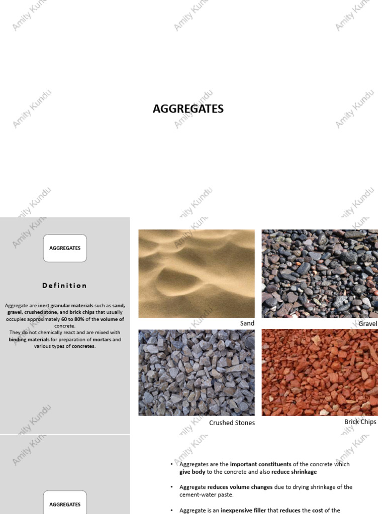 Lecture 4 and 5 - Aggregates - WM | PDF | Concrete | Construction Aggregate