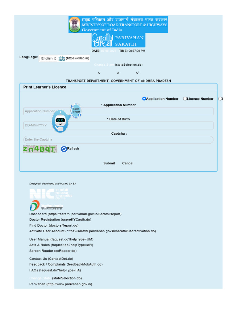 Print Learner's Licence | PDF