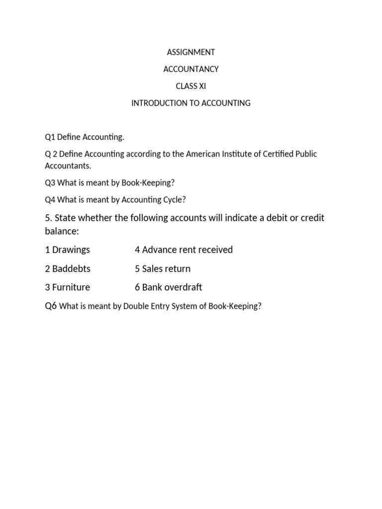 CH 1 Xi Assignment | PDF