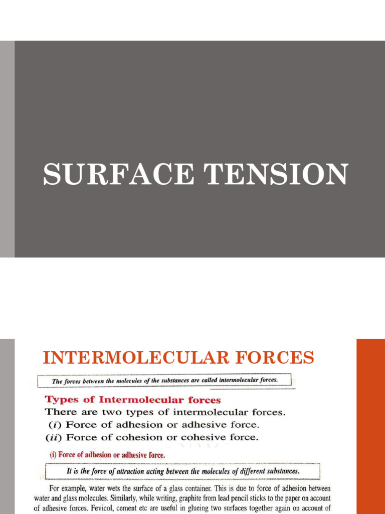 Dc80f5e9 55a5 4cb0 A61a 13b2cd9e3f8d Surface Tension Notes | PDF