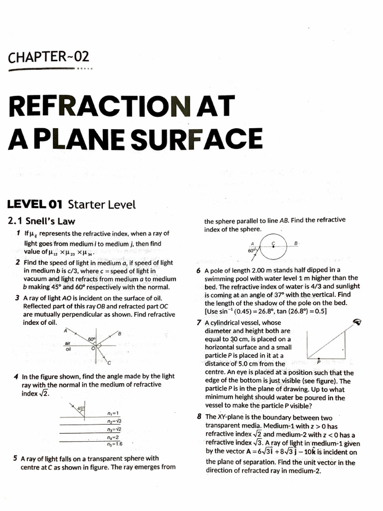 Refraction Through Plane Surface | PDF | Refraction | Refractive Index