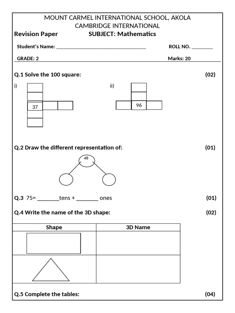 G2 Revision Paper | PDF
