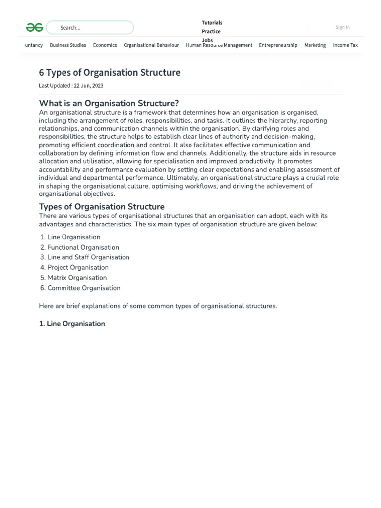 Organizational Structure Module 1 | PDF