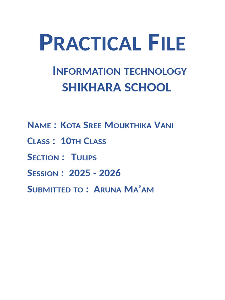IT Project File | PDF | Typefaces | Computer File