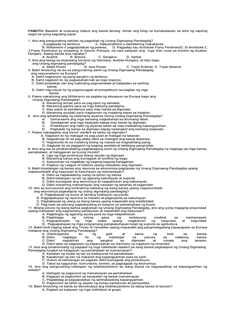 Q3 AP8 Reviewer | PDF