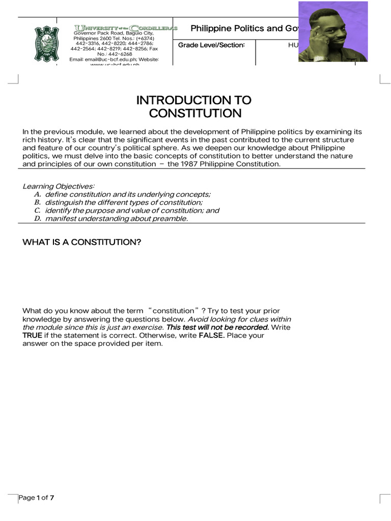 Q2 Module 5 Politics | PDF | Constitution | Fundamental Rights