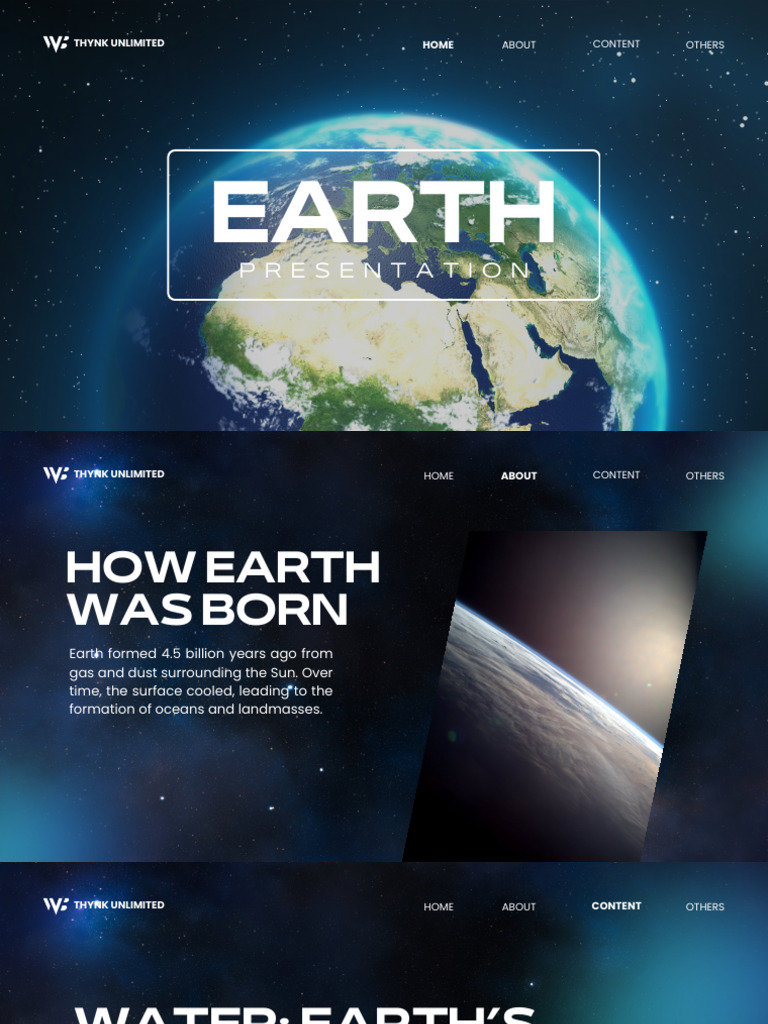 Blue and White Modern Earth Presentation | PDF | Earth | Plate Tectonics