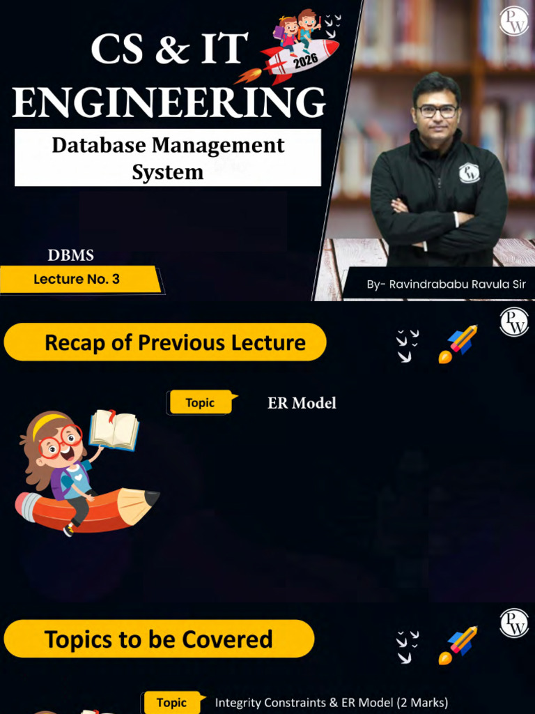 DBMS 03 Class Notes | PDF