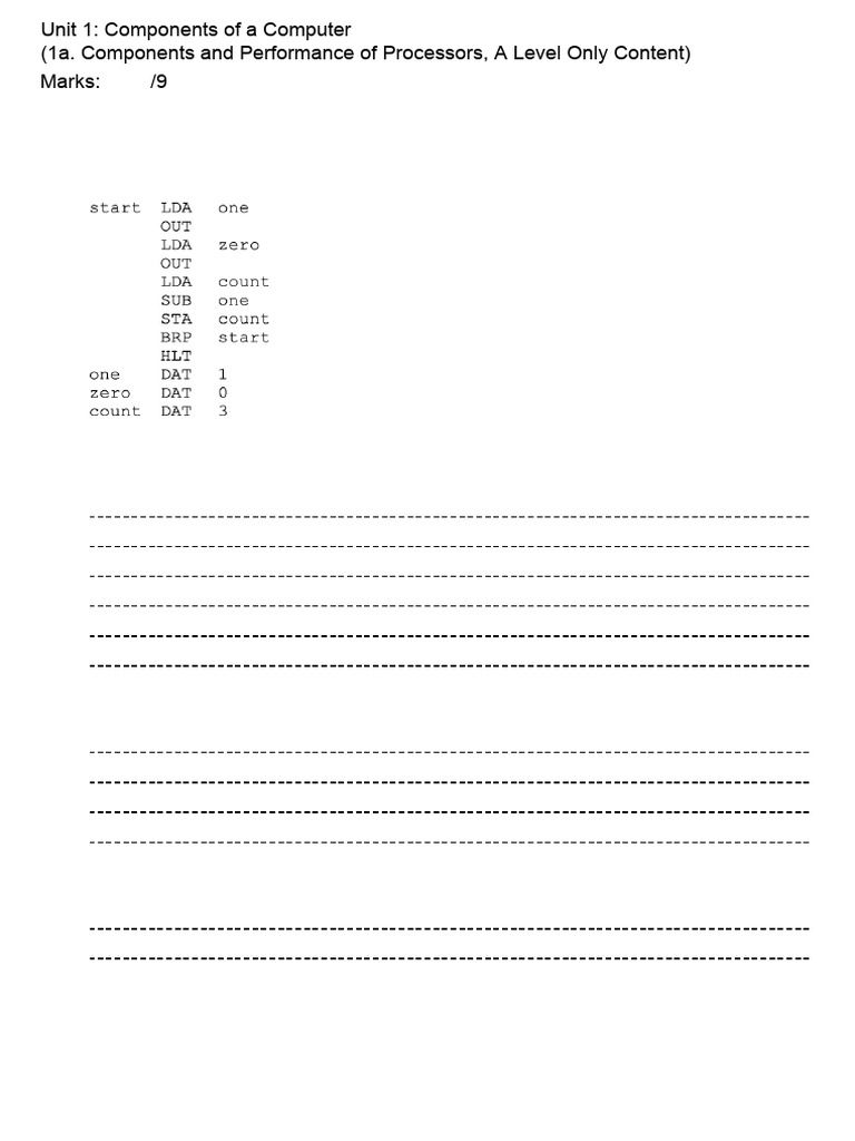 1.1.1 Structure and Function of The Processor (A Level Only) | PDF ...