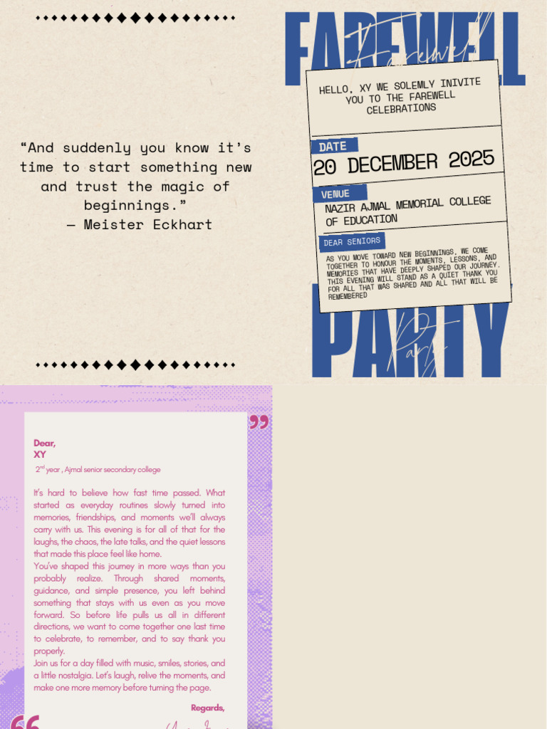 Farewell Letter Prototype-1 | PDF