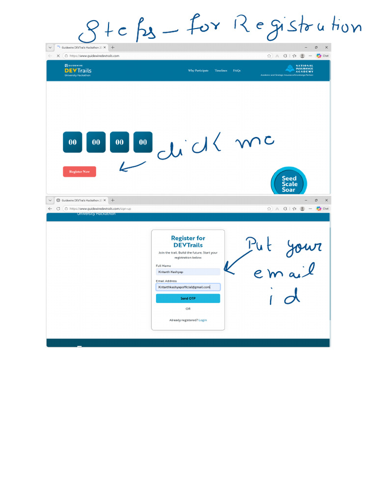 Steps For Registration | PDF