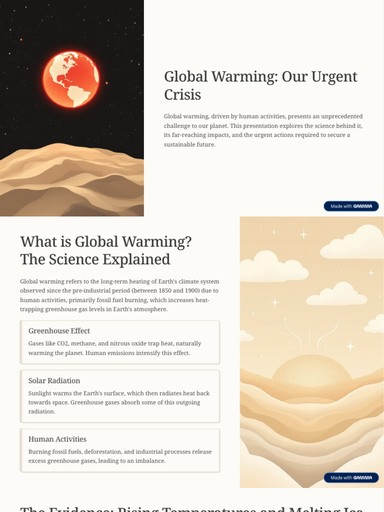 Global Warming Our Urgent Crisis | PDF | Climate Change | Greenhouse Effect