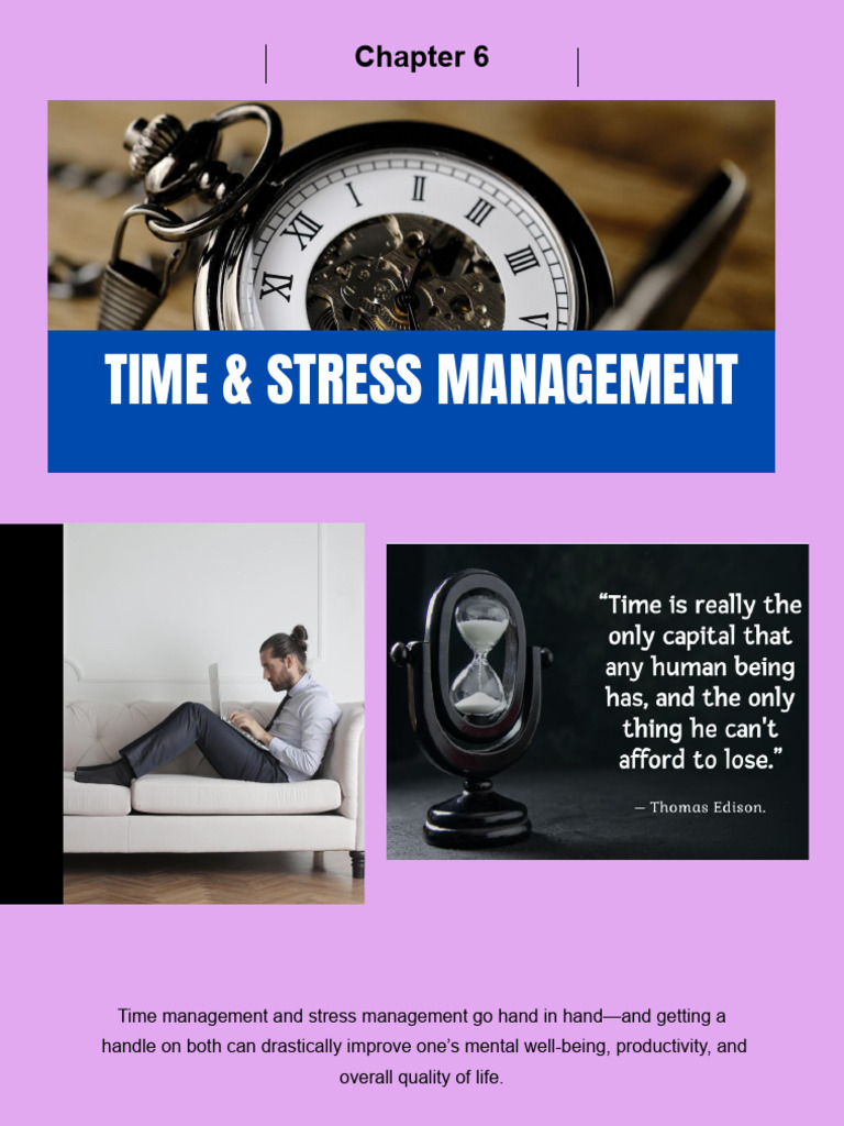 Chapter 6 Time Stress Management | PDF | Stress (Biology) | Anxiety