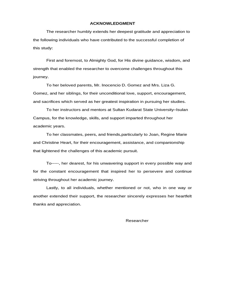 Acknowledgment | PDF