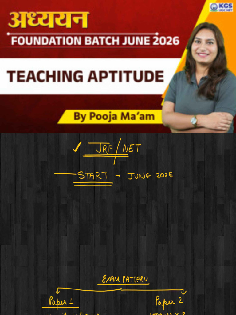 Lecture - 01 Teaching Aptitude Introduction Class | PDF