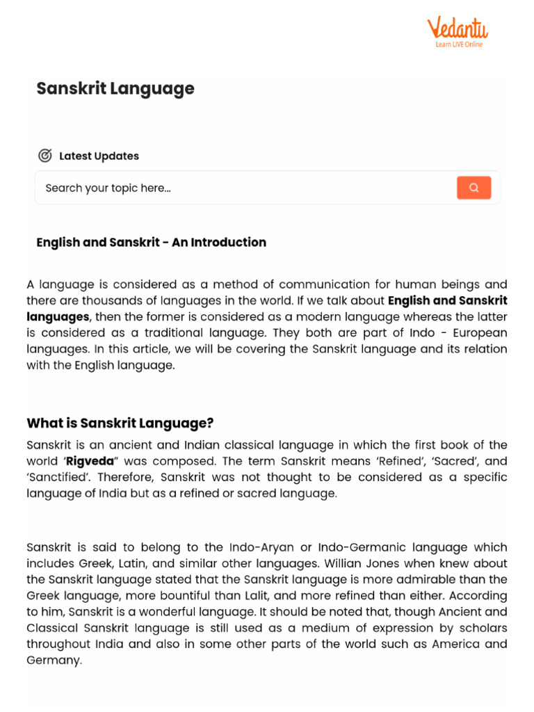 Sanskrit Language | PDF