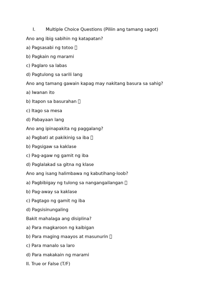 ESP Reviewer Elementary Level | PDF