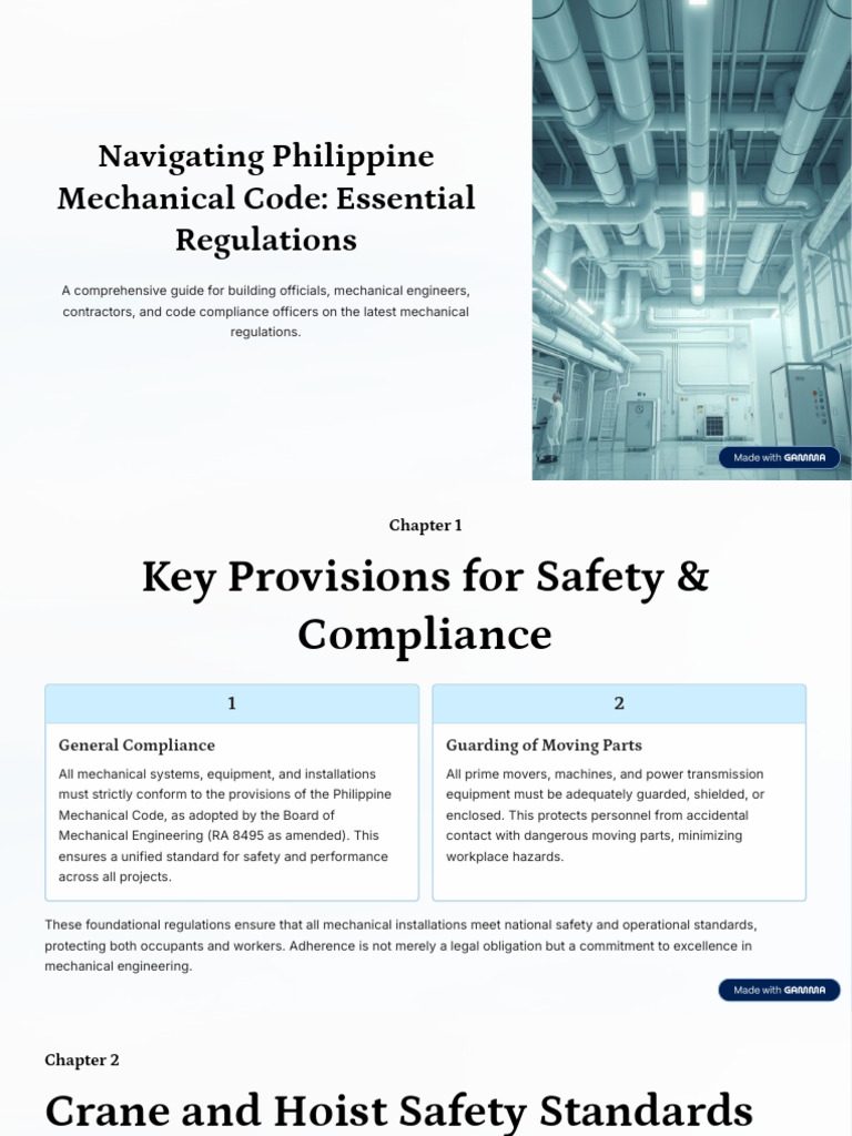 Navigating Philippine Mechanical Code Essential Regulations | PDF ...