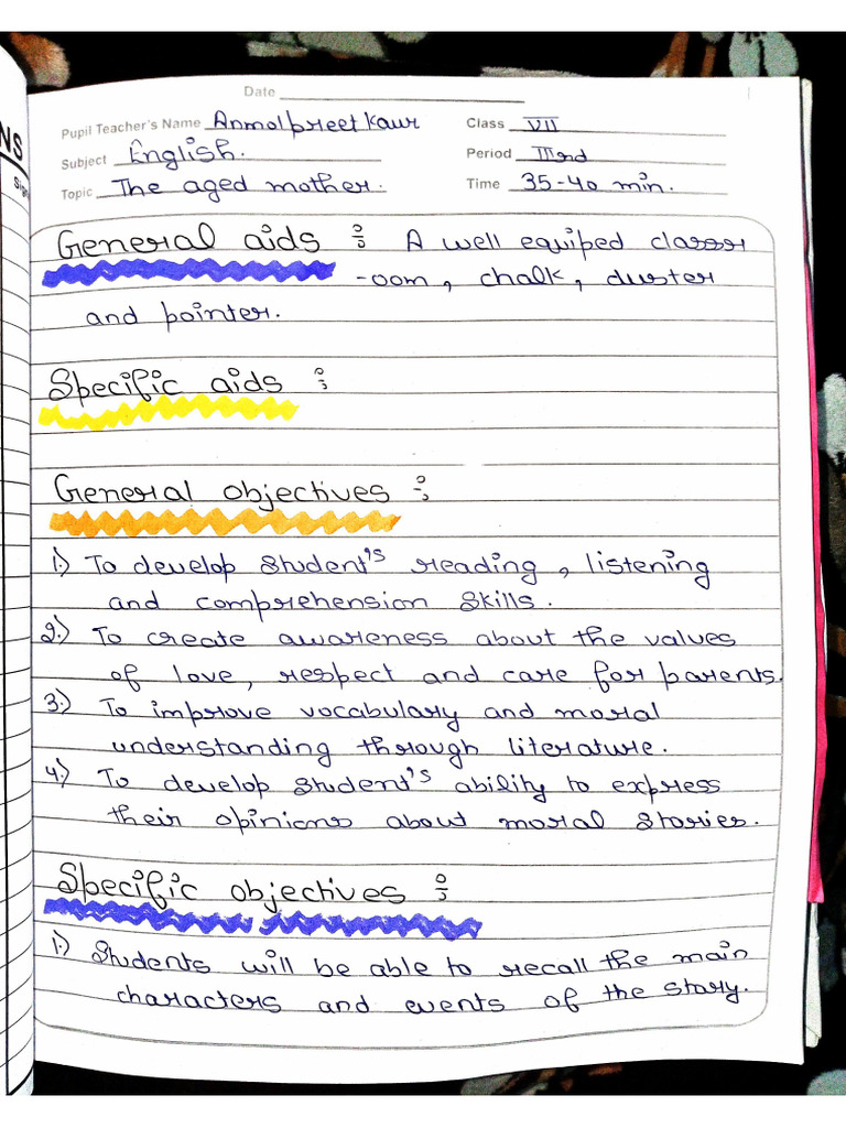 English Lesson Plan Assignment | PDF