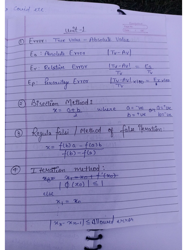 Formulas CBNST Unit 1 To 4 | PDF