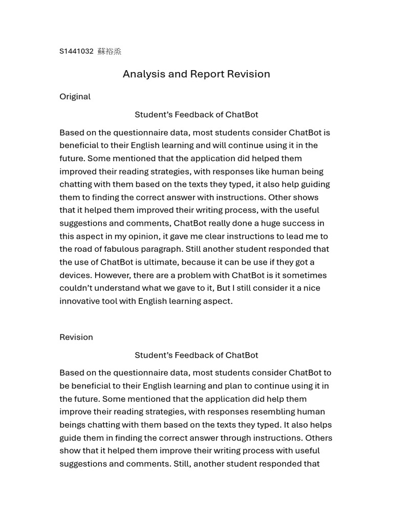 S1441032 Analysis and Report Revision | PDF