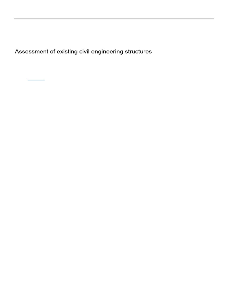 Assessment of Existing Civil Engineering Structure | PDF | Reliability ...