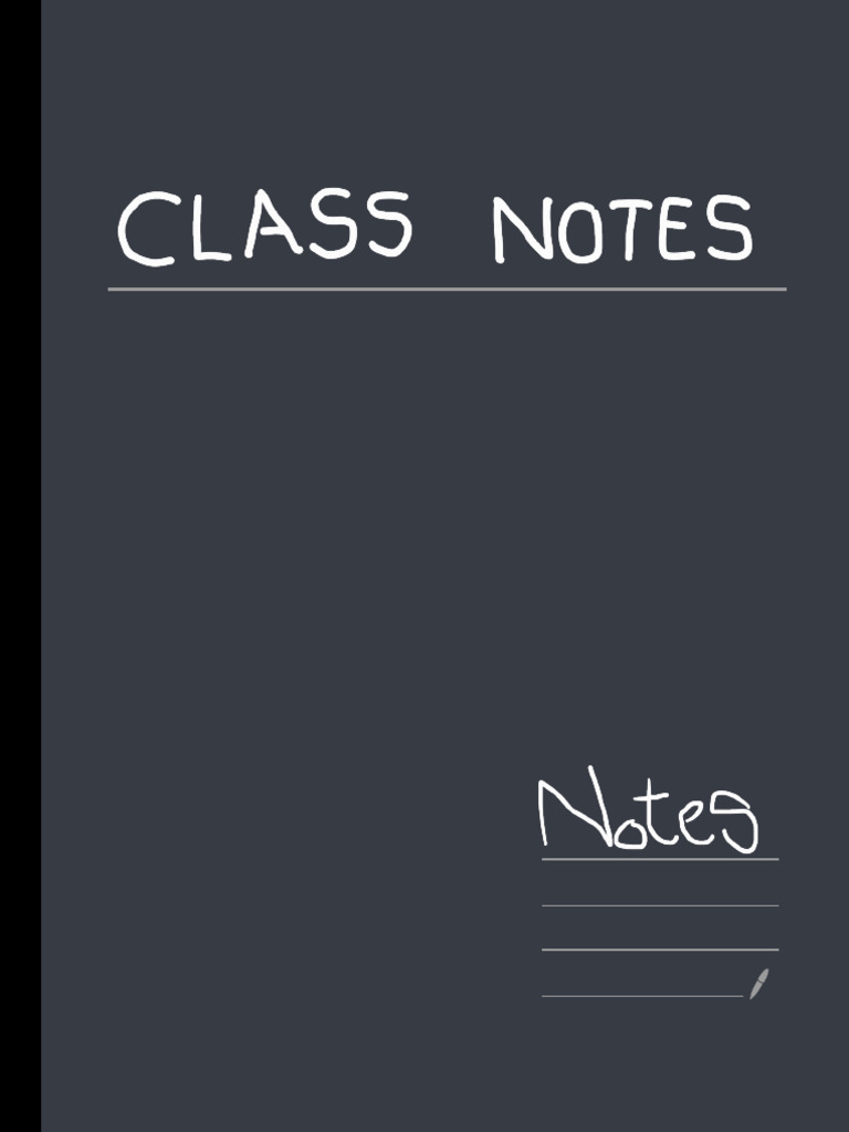 Class Notes | PDF