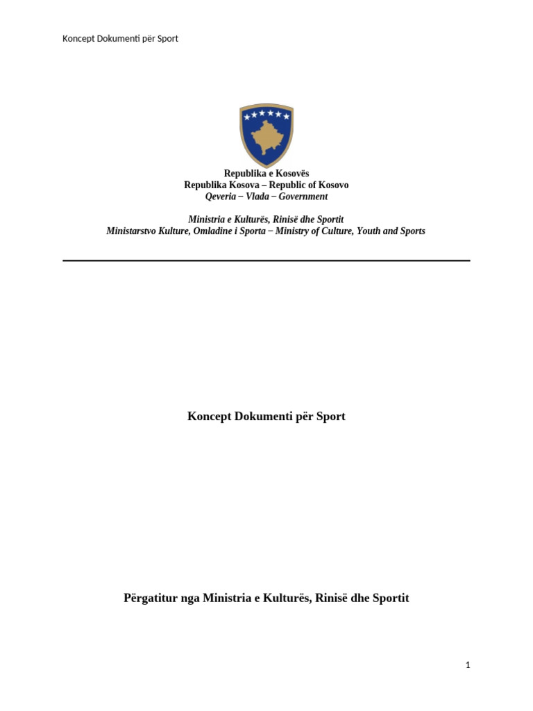 Deraf Koncept Dokumenti Per Sport | PDF